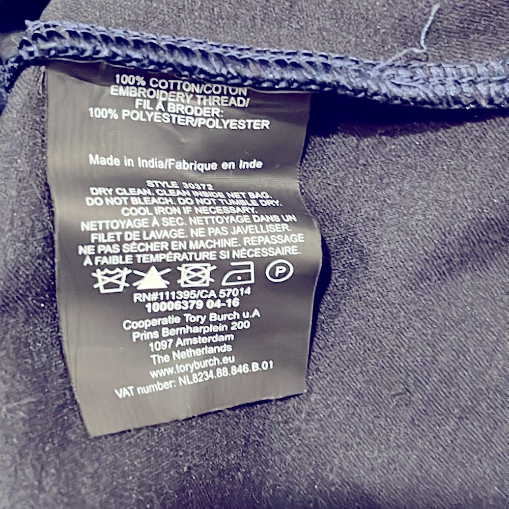 Tory Burch Navy and Coral Embroidered Dress - Picture 5 of 8